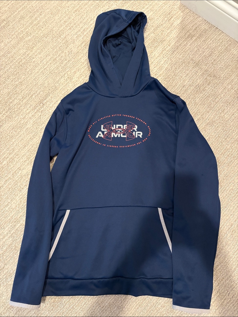 Under Armour Navy Blue DryFit Hoodie Youth XL